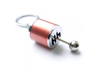 Брелок Коробка передач (подвижный рычаг) красный