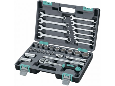 Набор инструментов, 1/2", CrV, пластиковый кейс 31 предм.// STELS