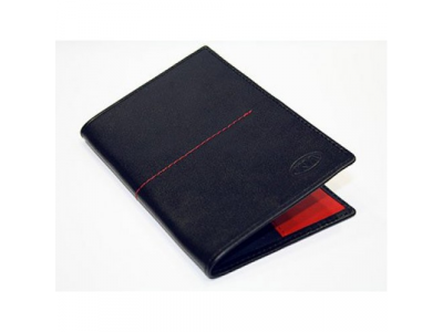 Кожаная обложка для пасспорта Kia, цвет черный