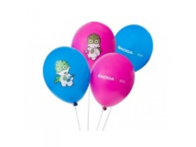 Воздушные шары Skoda в двух цветах (синий и розовый), 50 штук